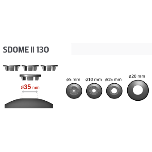 SDOMEII130-WHI Prstencové LED svetlo s parabolickým reflektorom